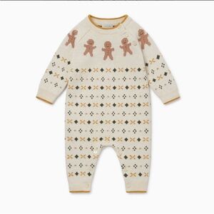 Mori gingerbread one piece sweater outfit. 12-18 months